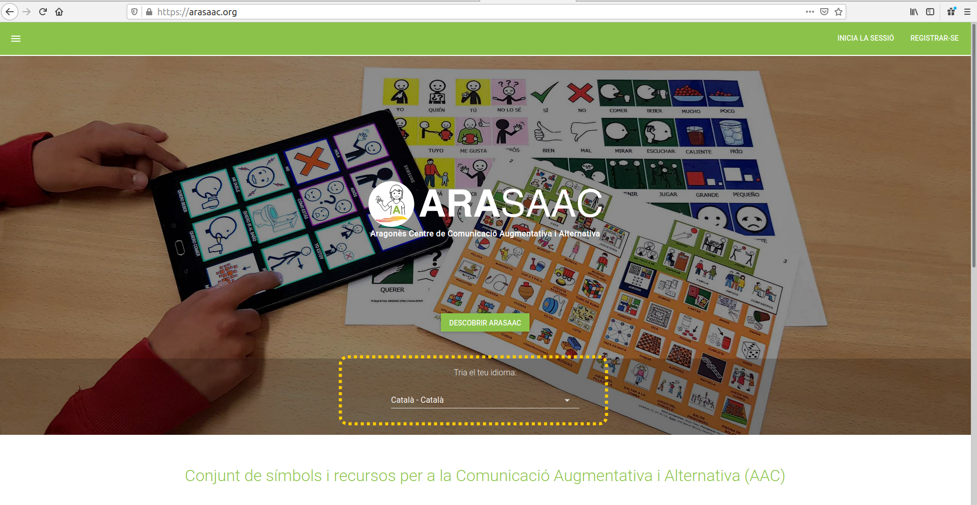 Idiomes a ARASAAC